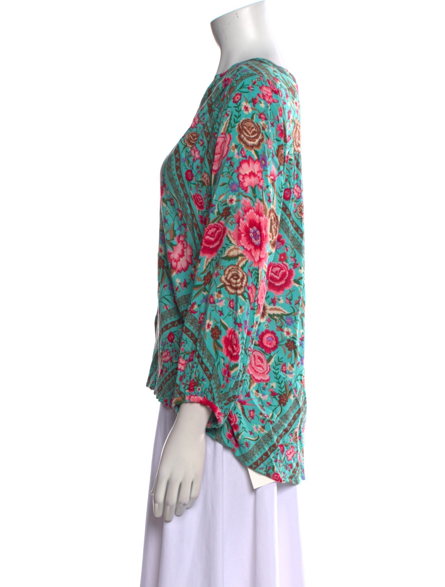 Spell Floral Print V-Neck Blouse