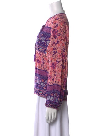 Spell Paisley Print V-Neck Blouse
