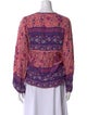 Spell Paisley Print V-Neck Blouse