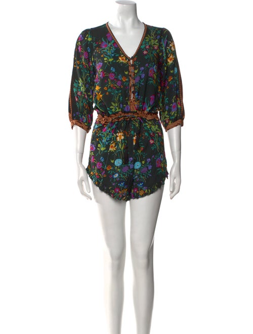 Spell Floral Print V-Neck Romper