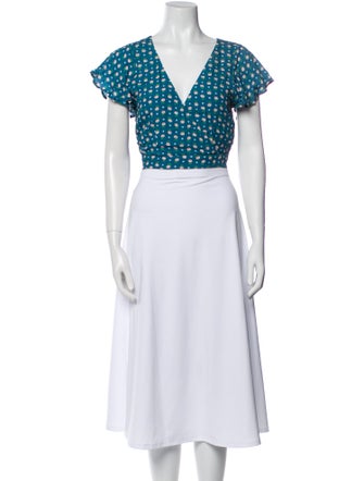 Spell Floral Print V-Neck Crop Top