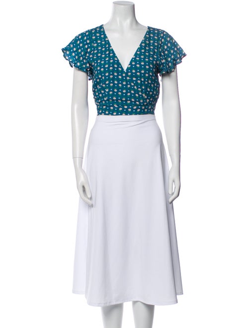 Spell Floral Print V-Neck Crop Top