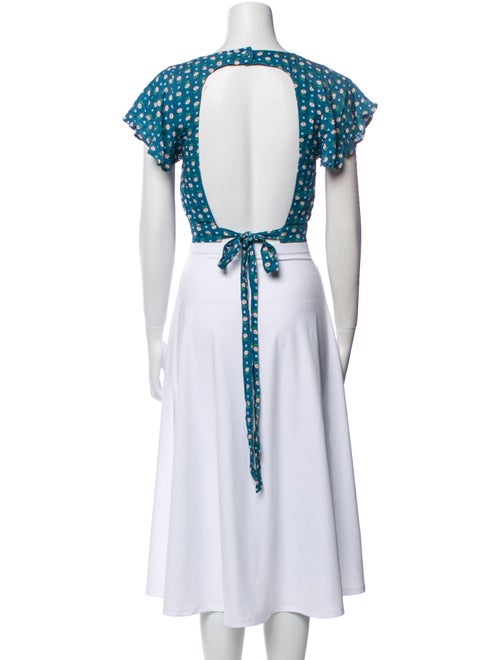 Spell Floral Print V-Neck Crop Top