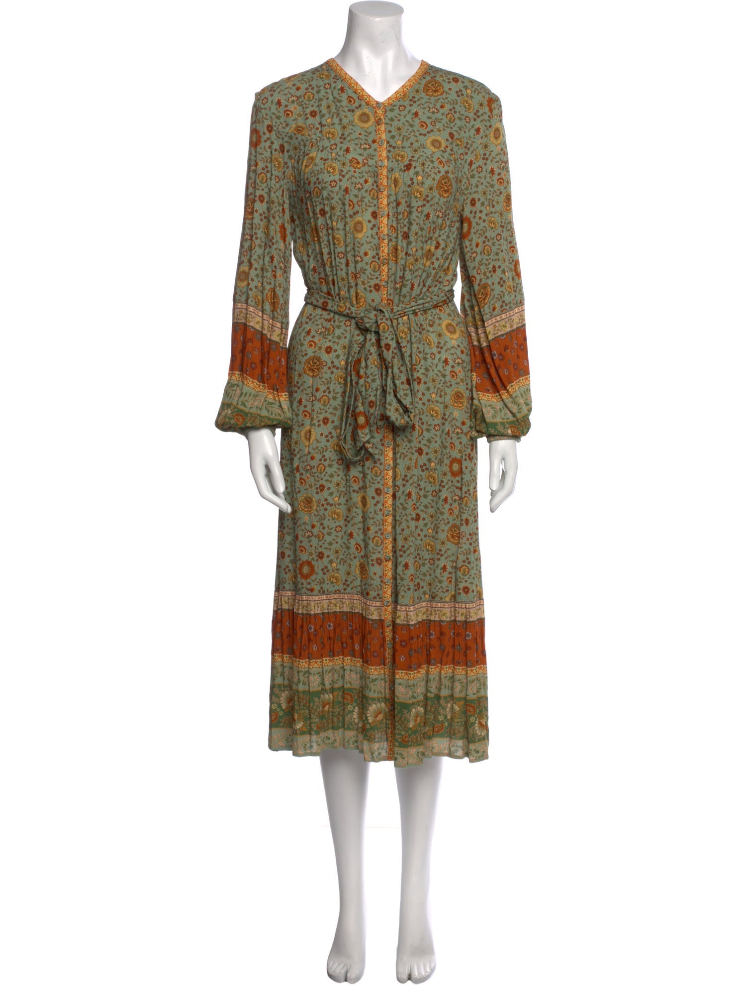 Spell Printed Midi Length Dress w/ Tags