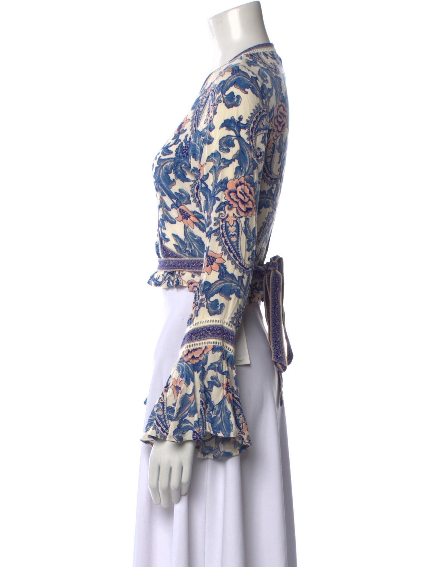 Spell Printed V-Neck Crop Top