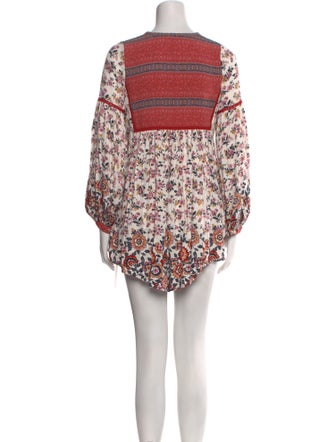 Spell Floral Print Tie Neck Romper