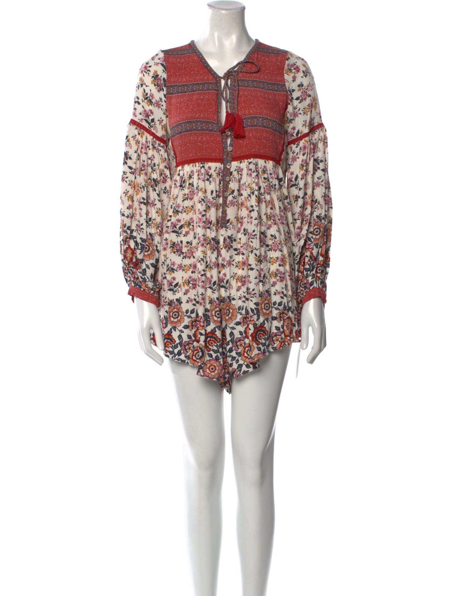 Spell Printed Crew Neck Romper