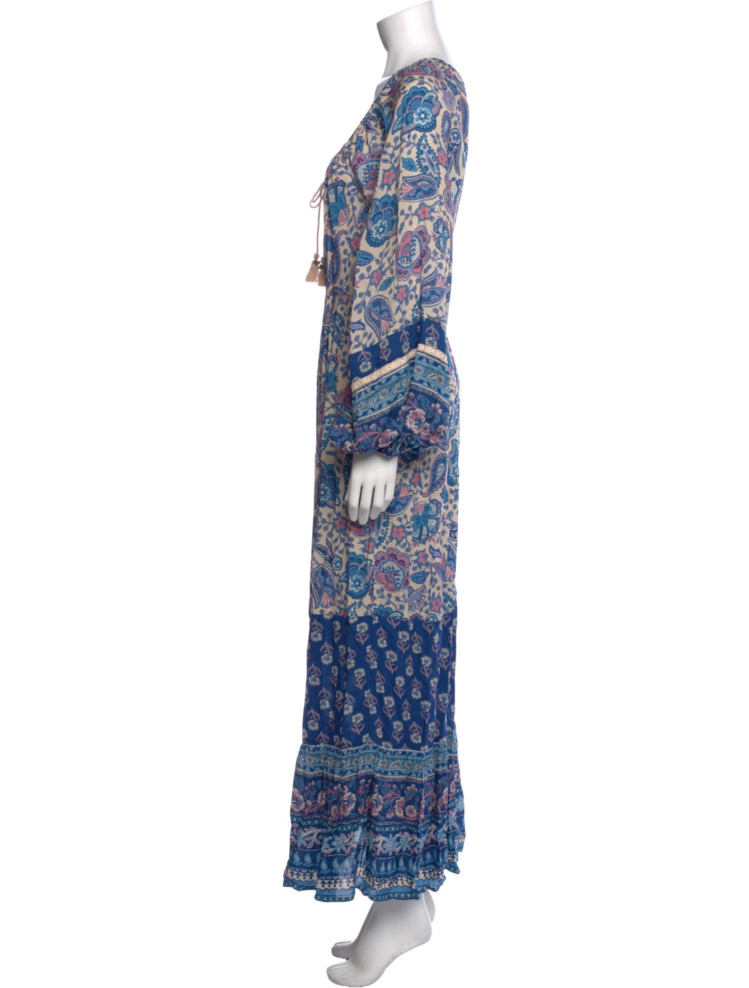 Spell Paisley Print Long Dress w/ Tags