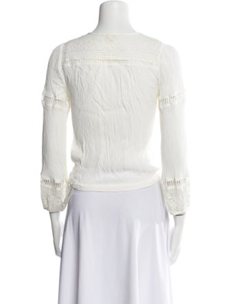 Spell Crew Neck Three-Quarter Sleeve Blouse