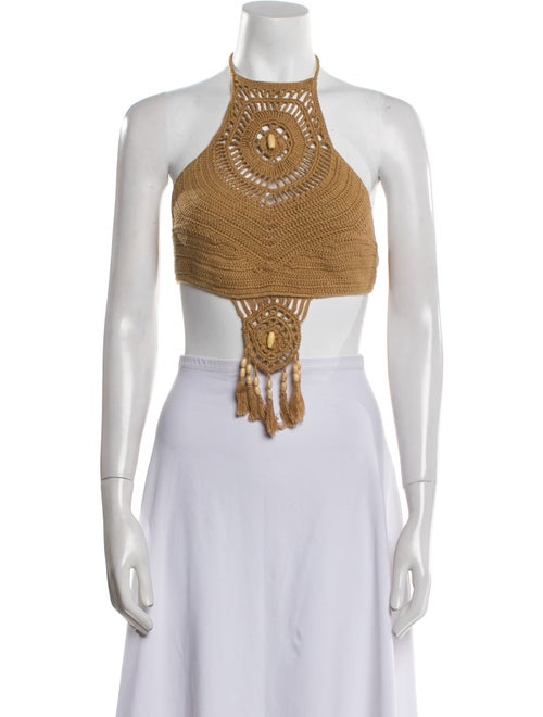 Spell Halterneck Sleeveless Crop Top