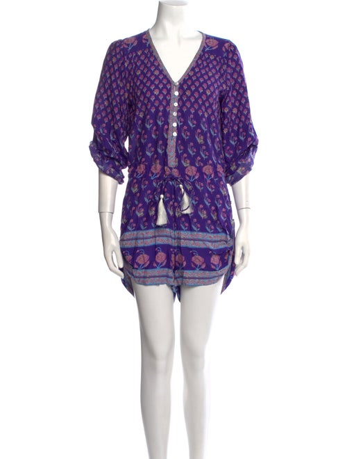 Spell Floral Print V-Neck Romper