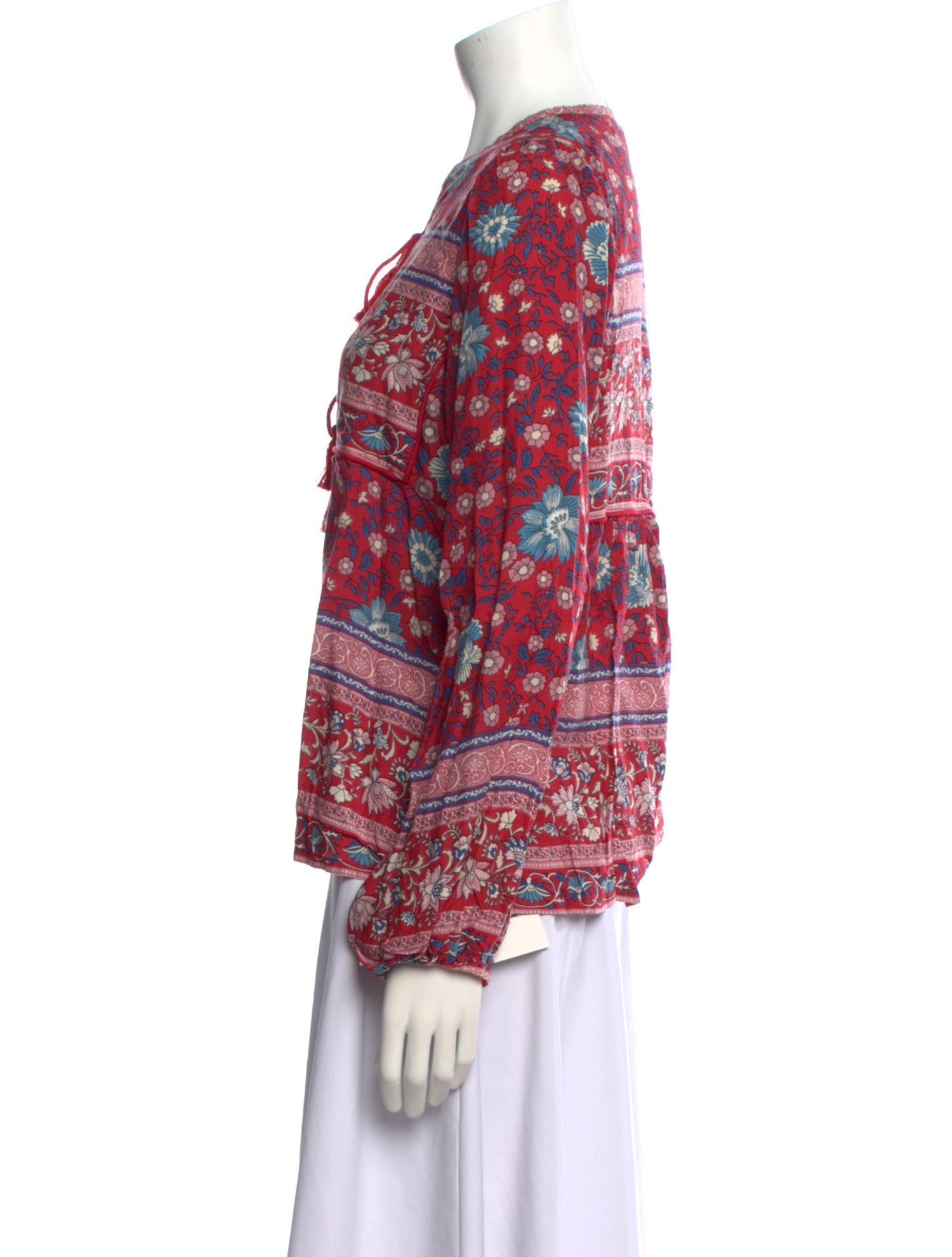 Spell Printed V-Neck Blouse