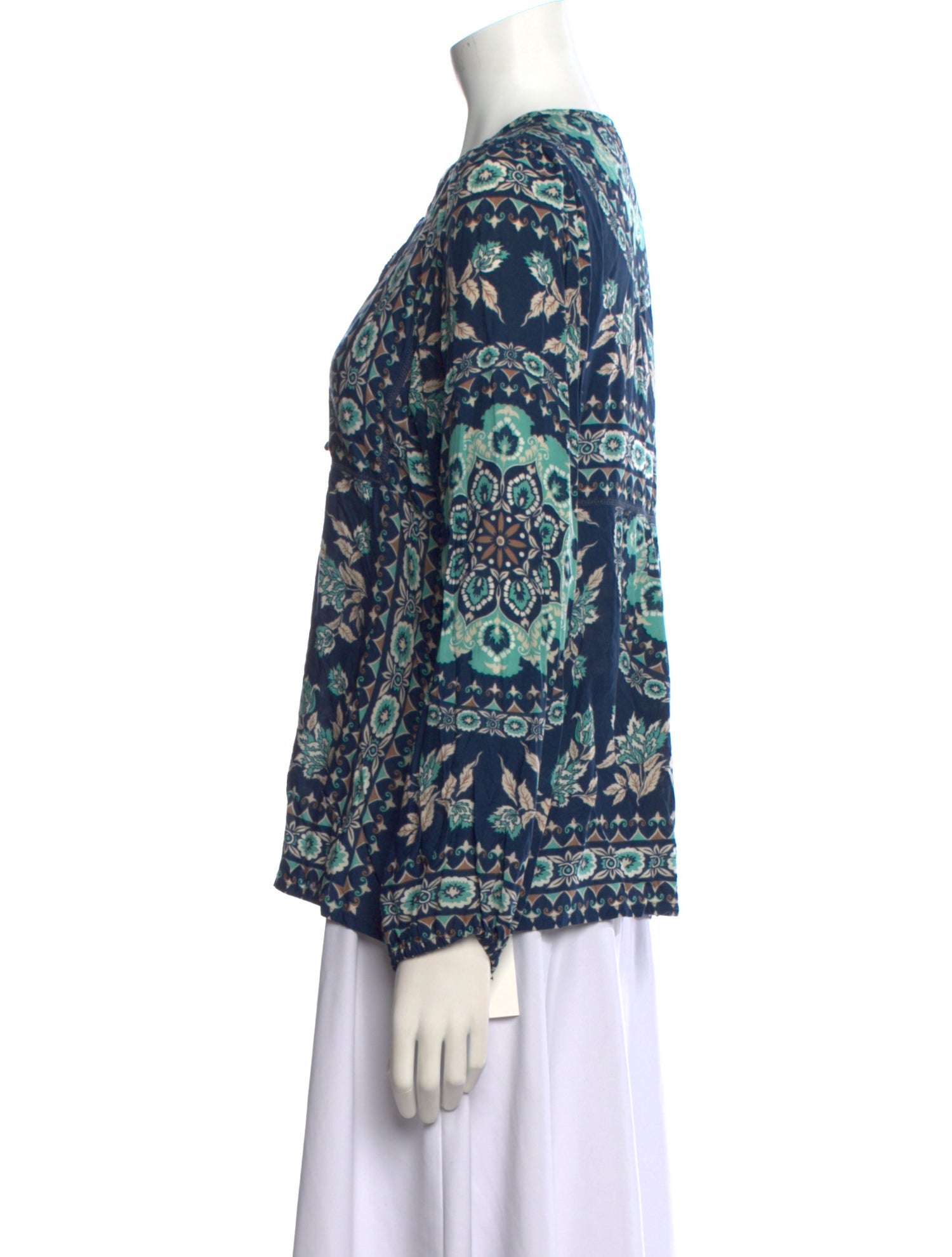 Spell Paisley Print V-Neck Blouse