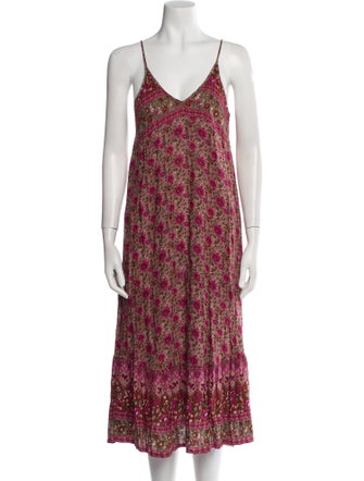 Spell Floral Print Midi Length Dress