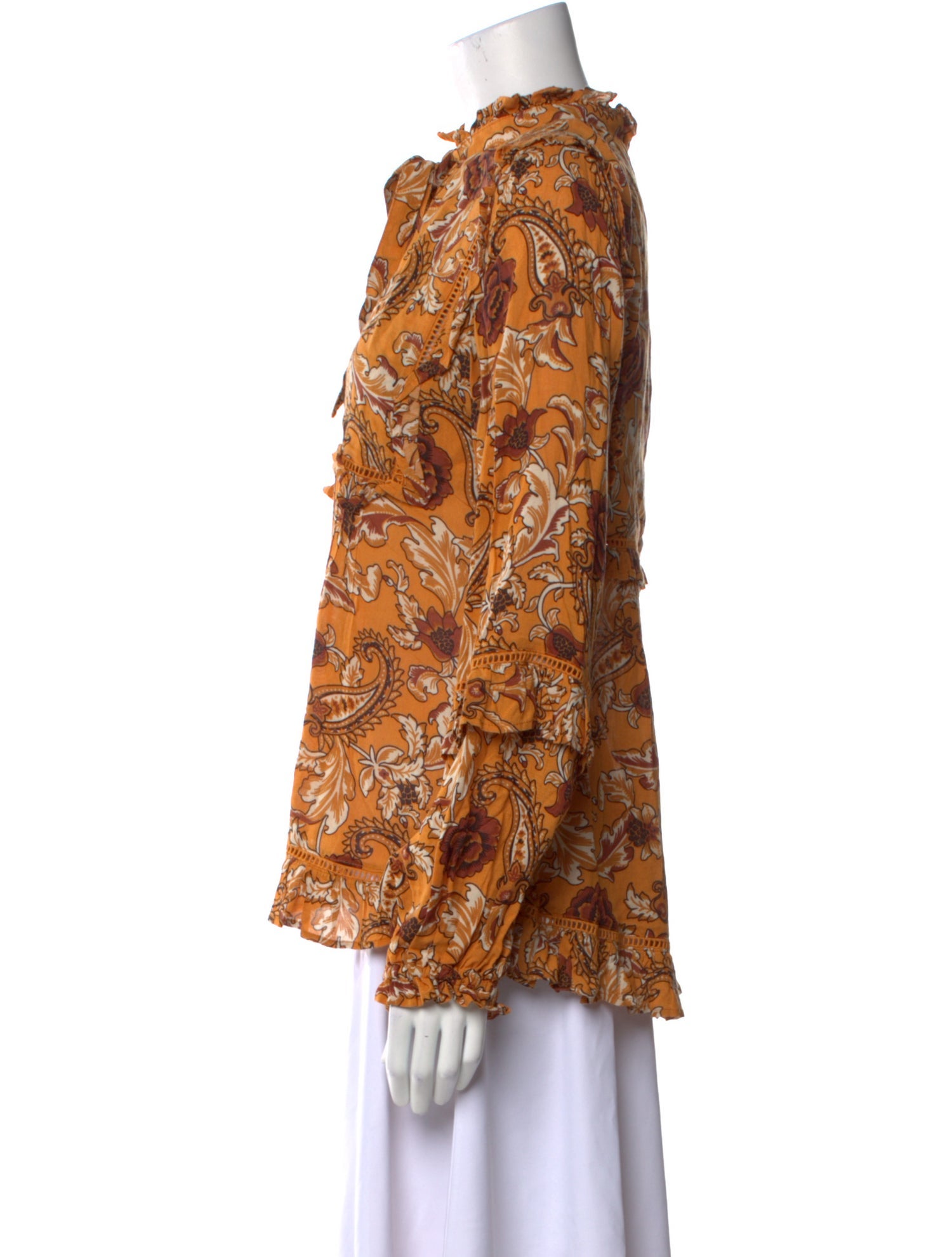 Spell Floral Print Mock Neck Blouse w/ Tags