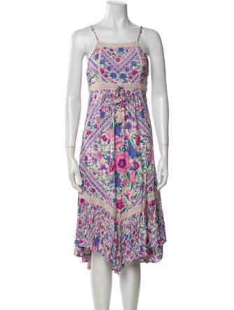 Spell Floral Print Midi Length Dress