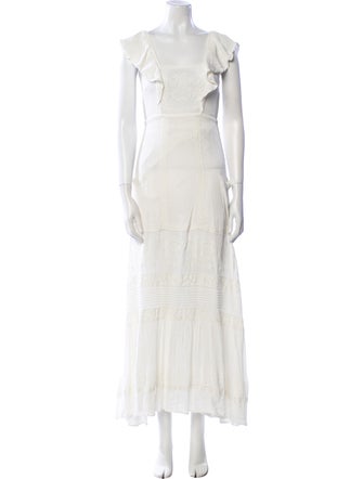 Spell Square Neckline Long Dress