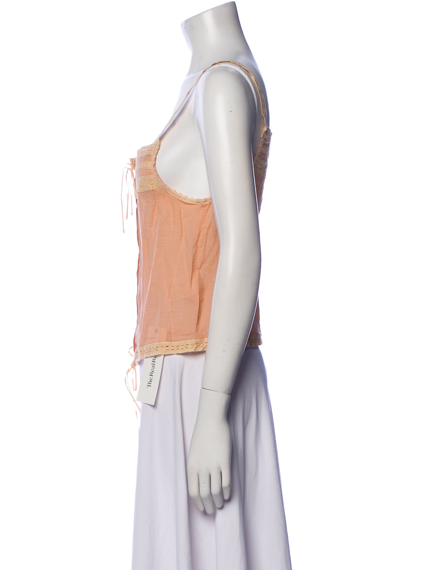 Spell Square Neckline Sleeveless Crop Top