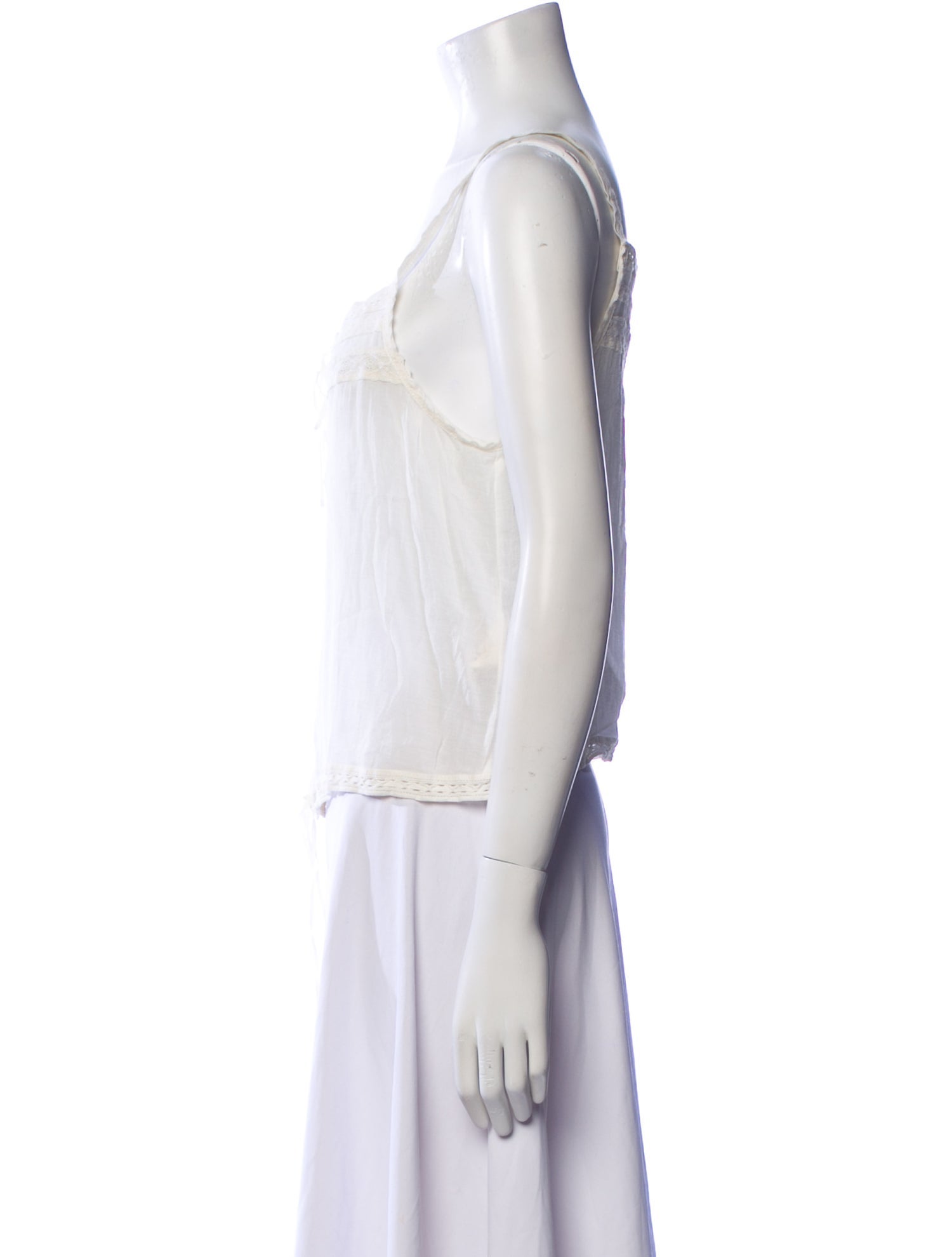 Spell Square Neckline Sleeveless Blouse