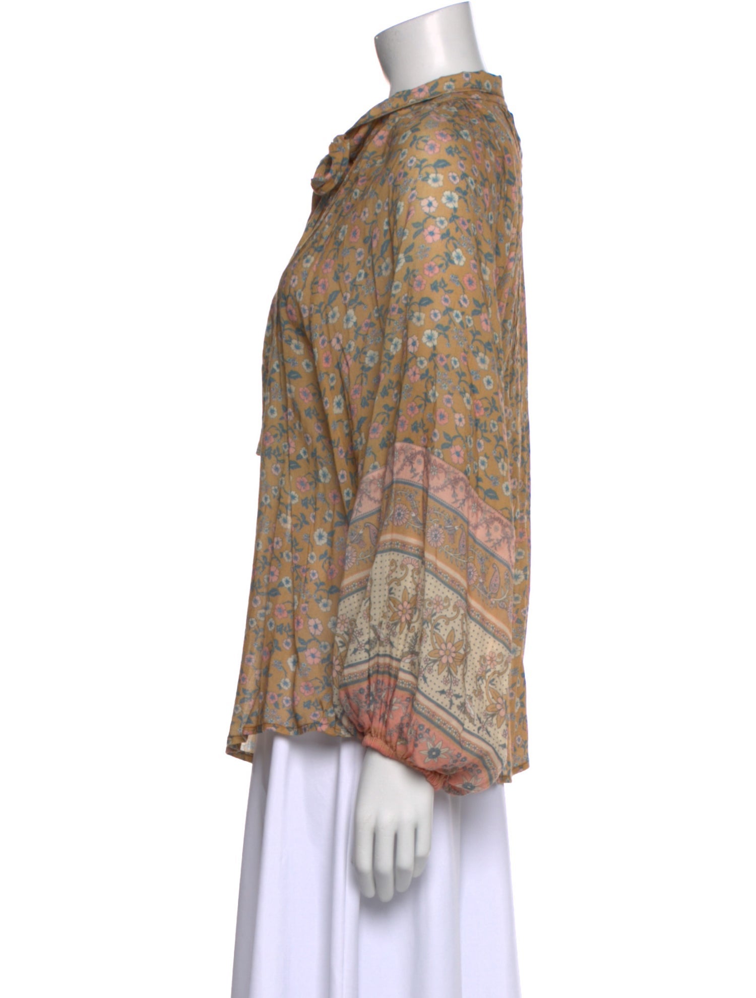 Spell Floral Print Mock Neck Blouse w/ Tags