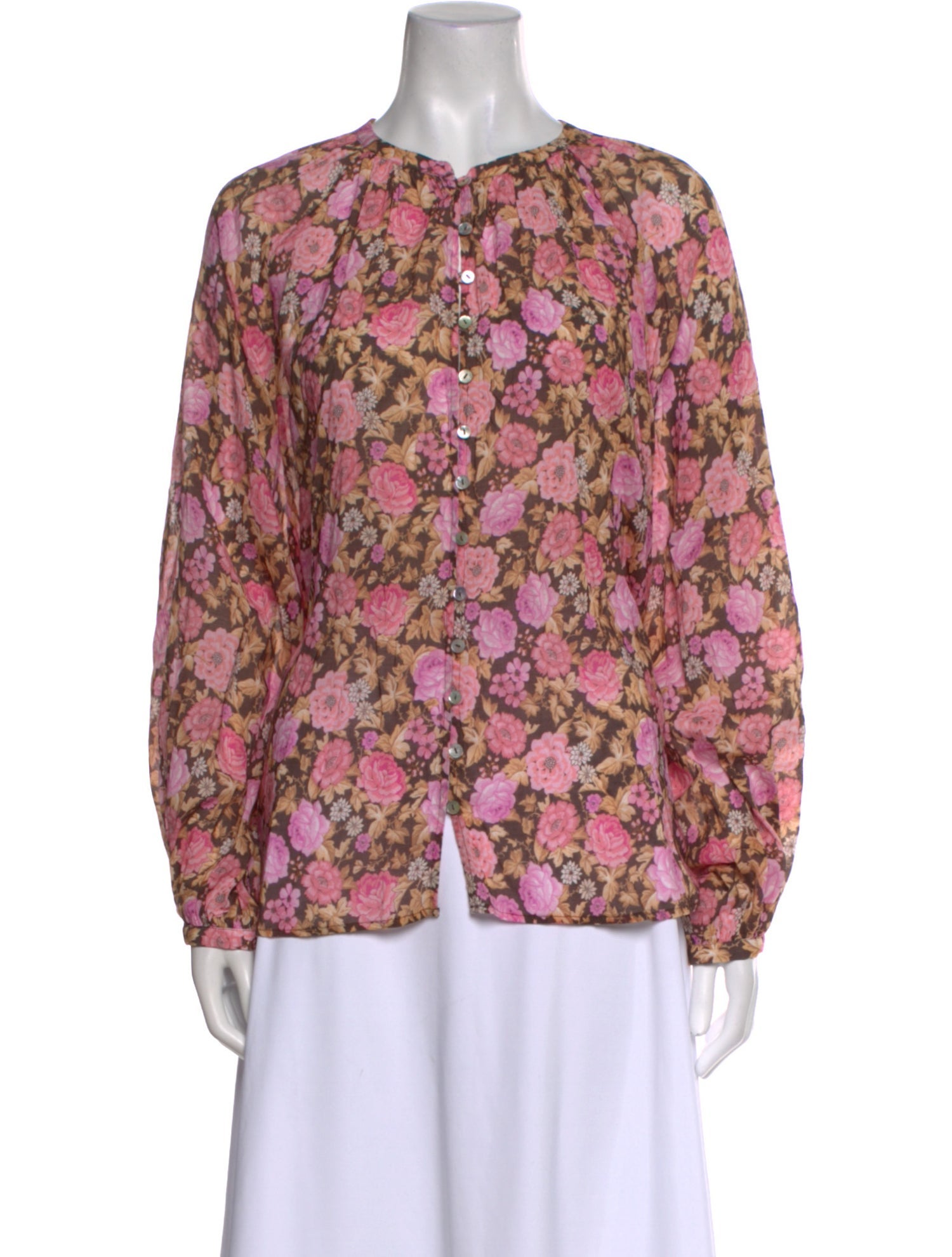 Spell Floral Print Crew Neck Blouse w/ Tags