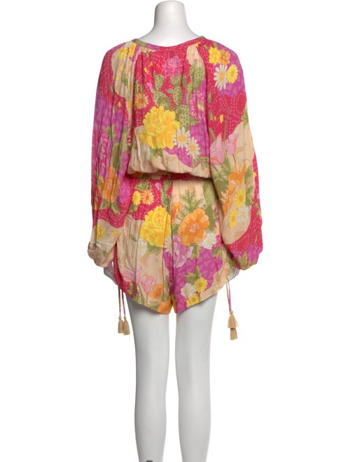 Spell Floral Print Tie Neck Romper