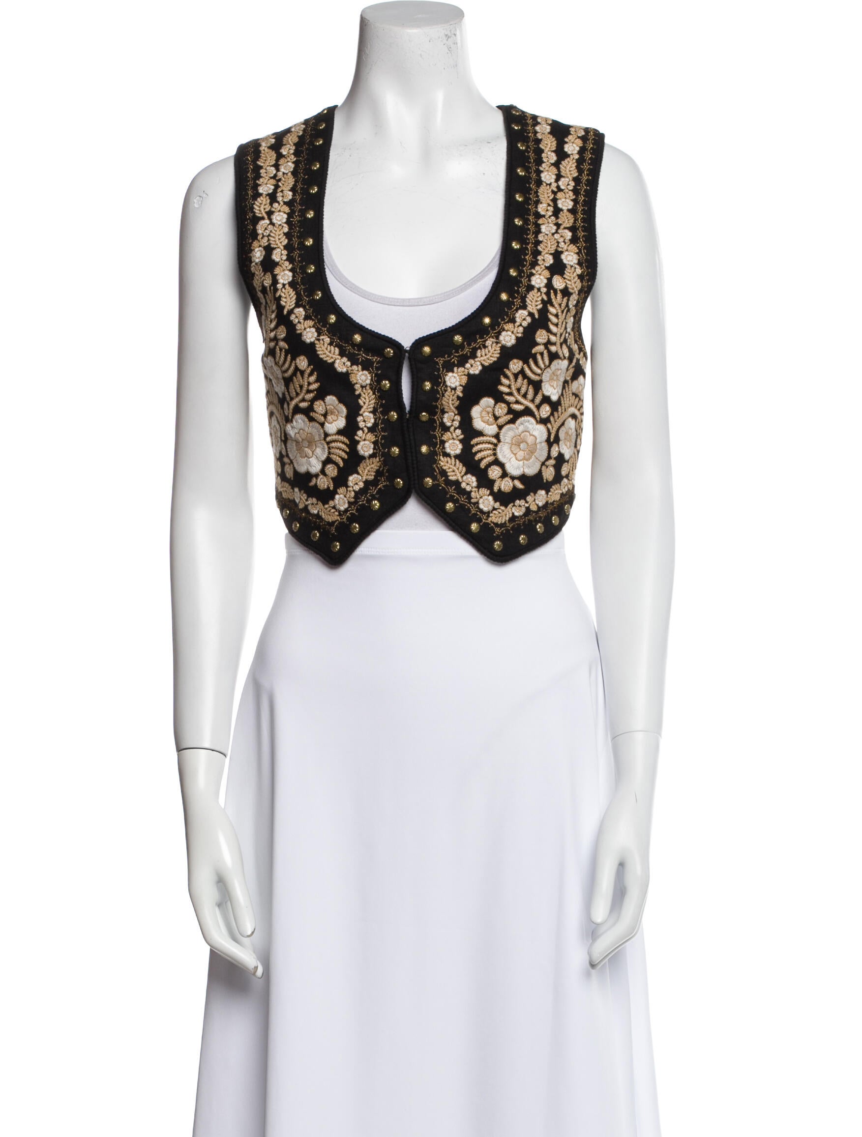 Spell Linen Floral Print Vest w/ Tags