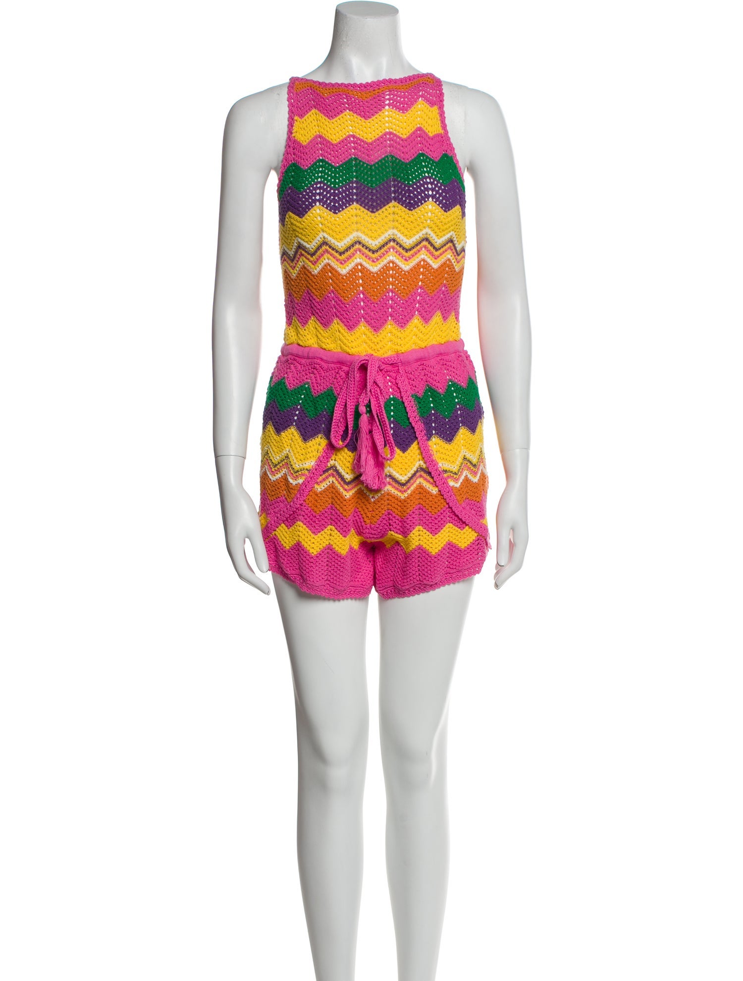 Spell Printed Bateau Neckline Romper w/ Tags