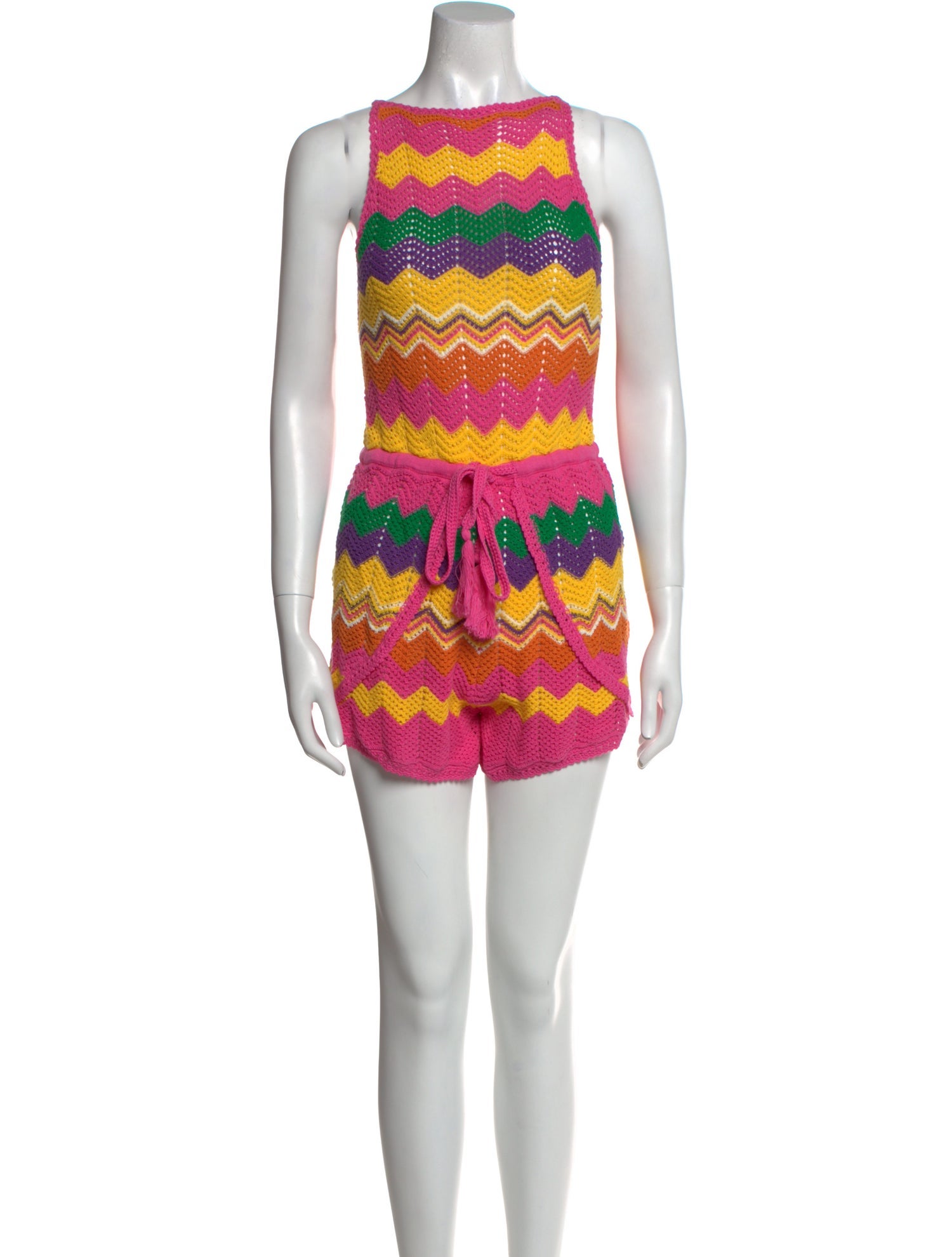 Spell Striped Crew Neck Romper w/ Tags