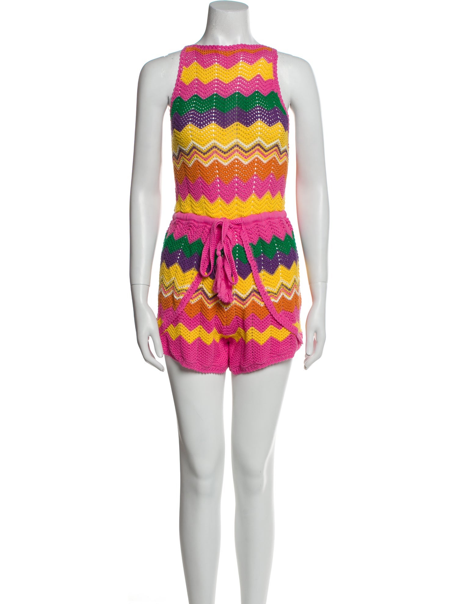 Spell Lace Pattern Bateau Neckline Romper w/ Tags