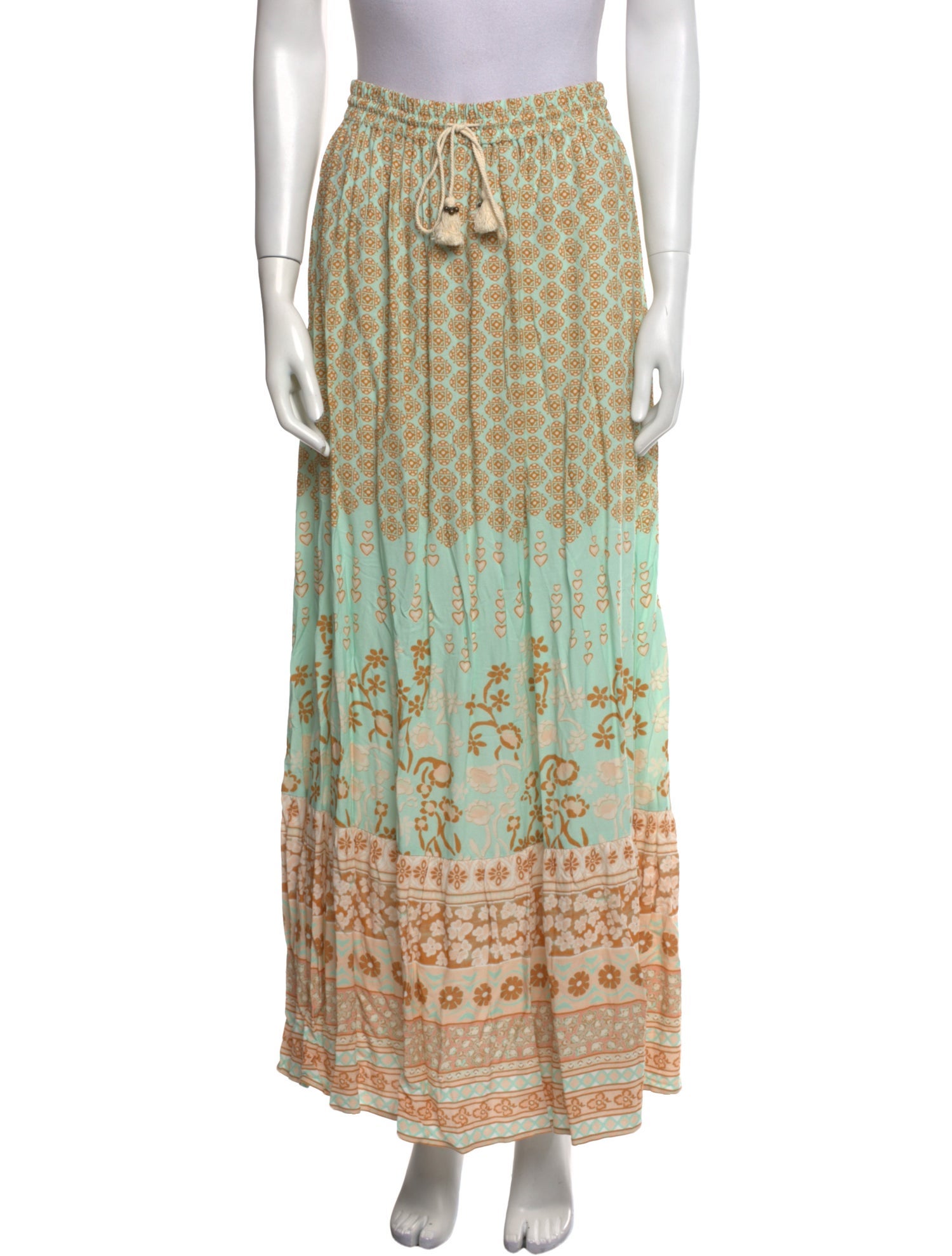 Spell Printed Long Skirt w/ Tags