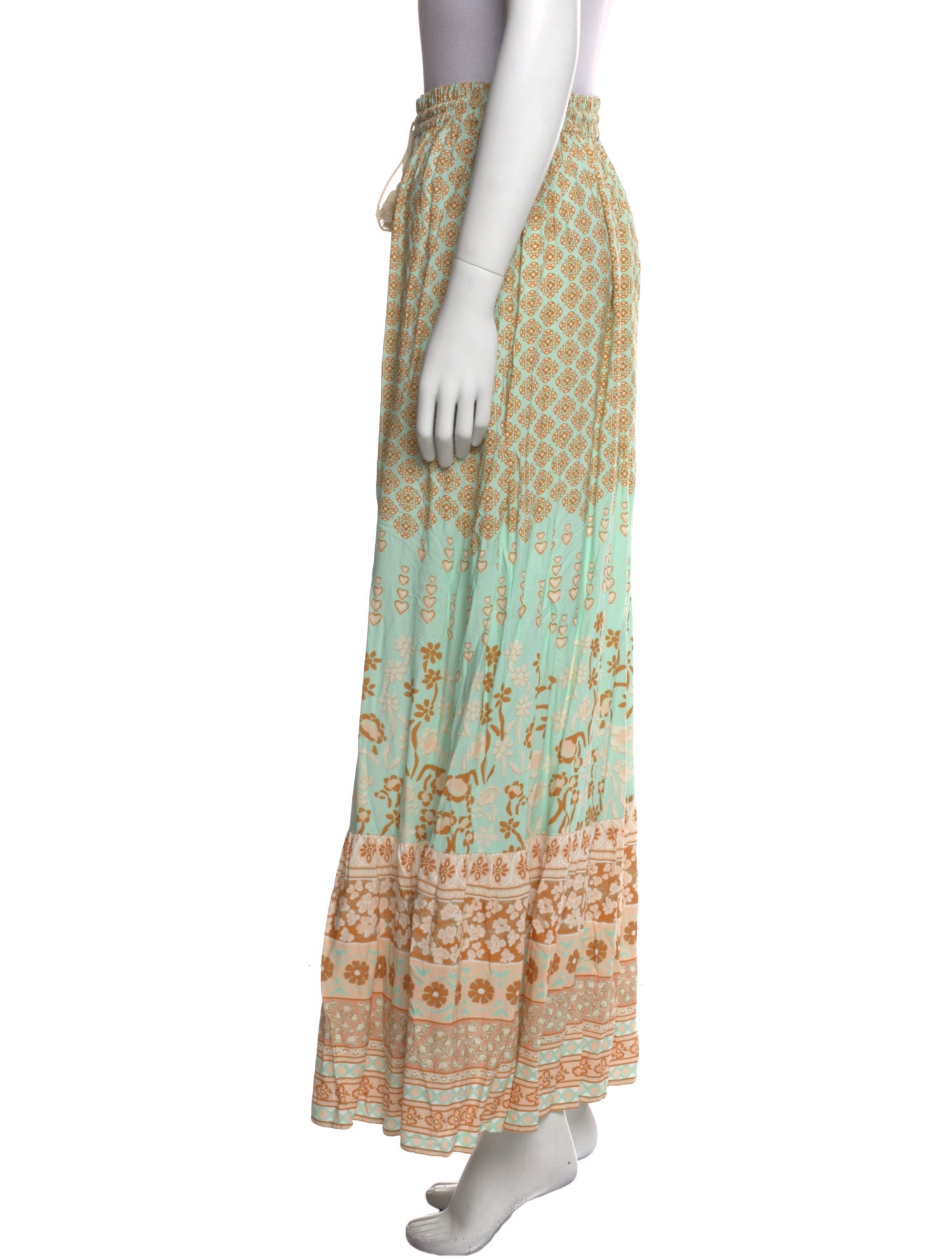 Spell Printed Long Skirt w/ Tags