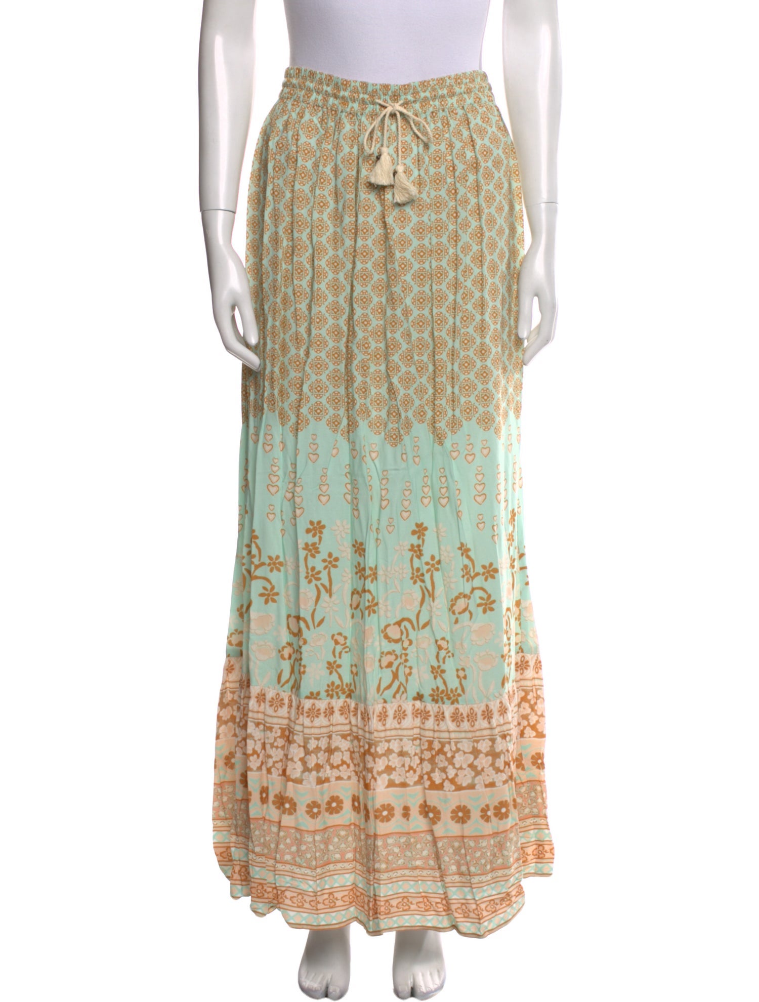 Spell Printed Long Skirt w/ Tags