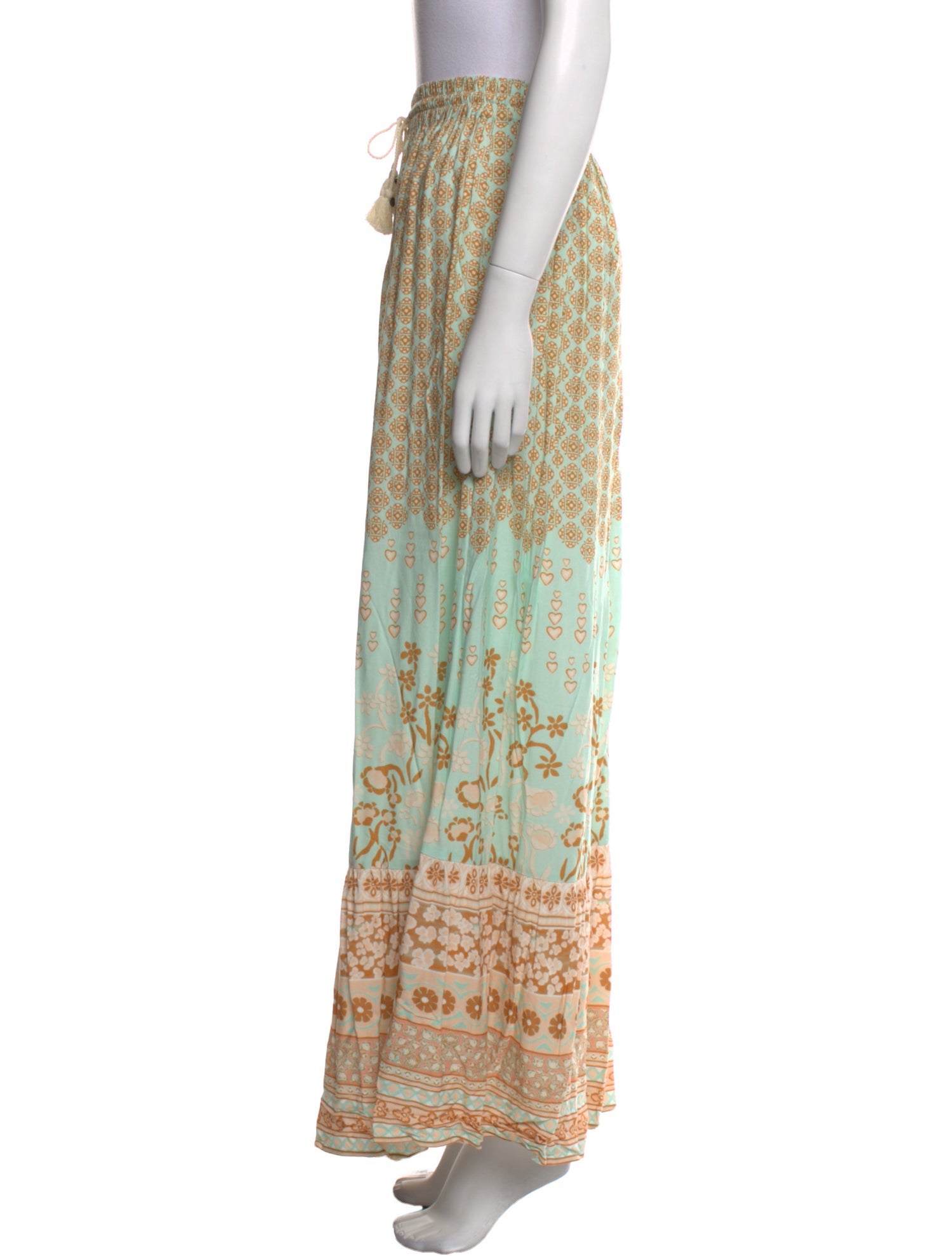 Spell Printed Long Skirt w/ Tags