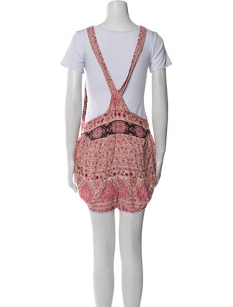 Spell Printed Square Neckline Romper