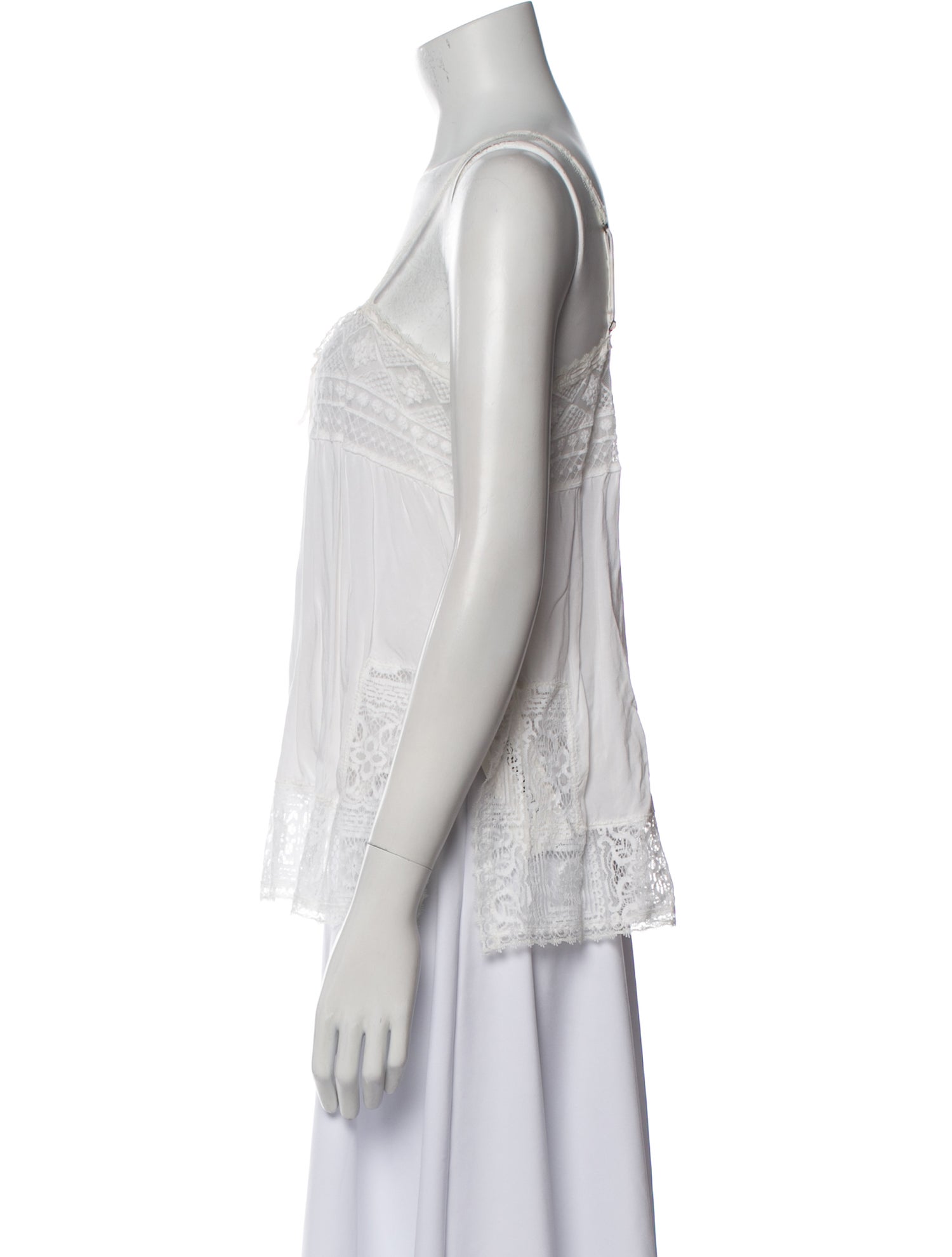 Spell Square Neckline Sleeveless Blouse