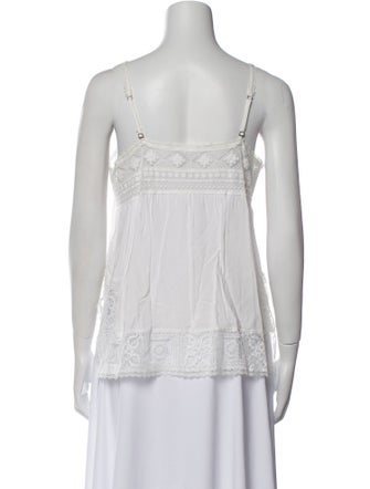 Spell Square Neckline Sleeveless Blouse