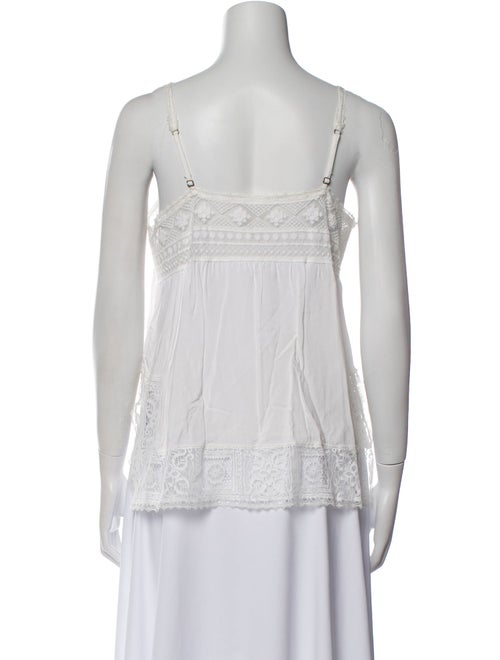 Spell Square Neckline Sleeveless Blouse