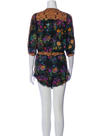 Spell Floral Print V-Neck Romper