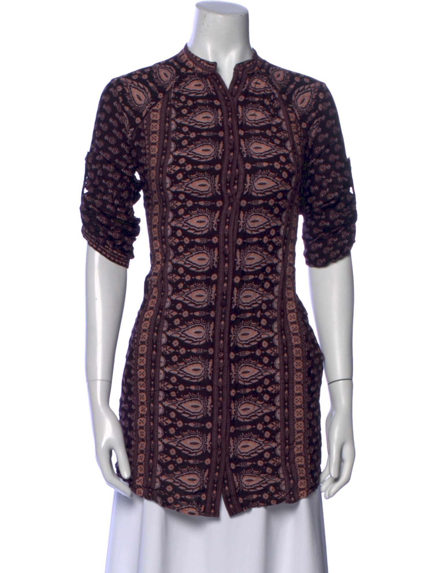 Spell Printed Mock Neck Tunic