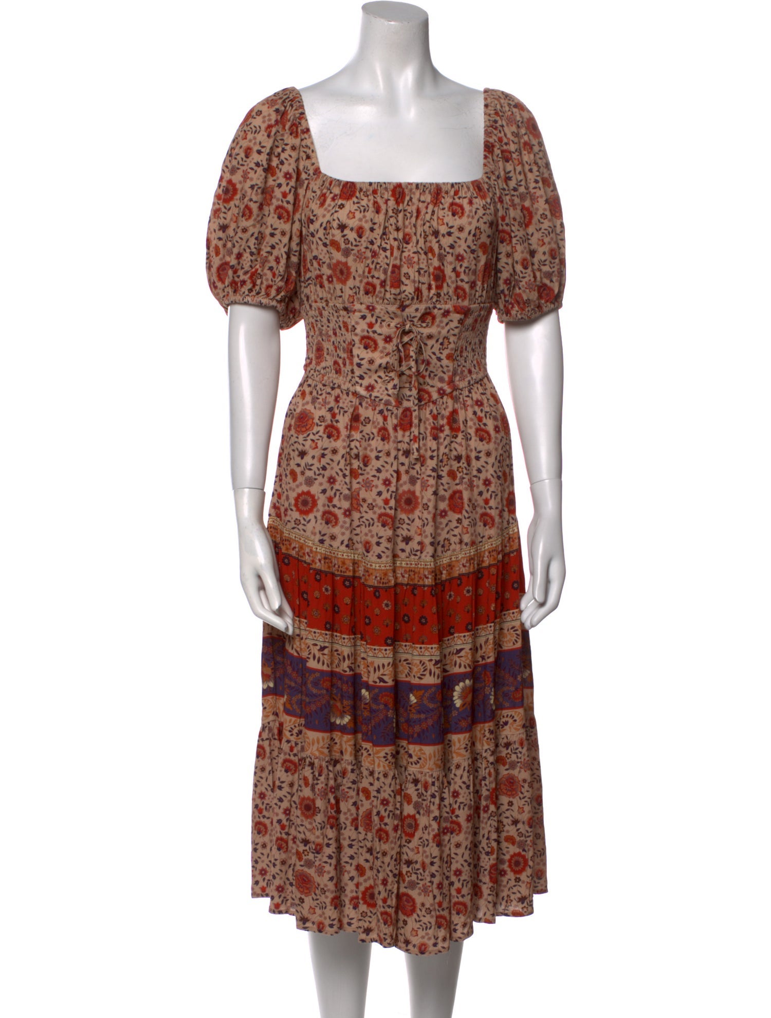 Spell Floral Print Midi Length Dress w/ Tags