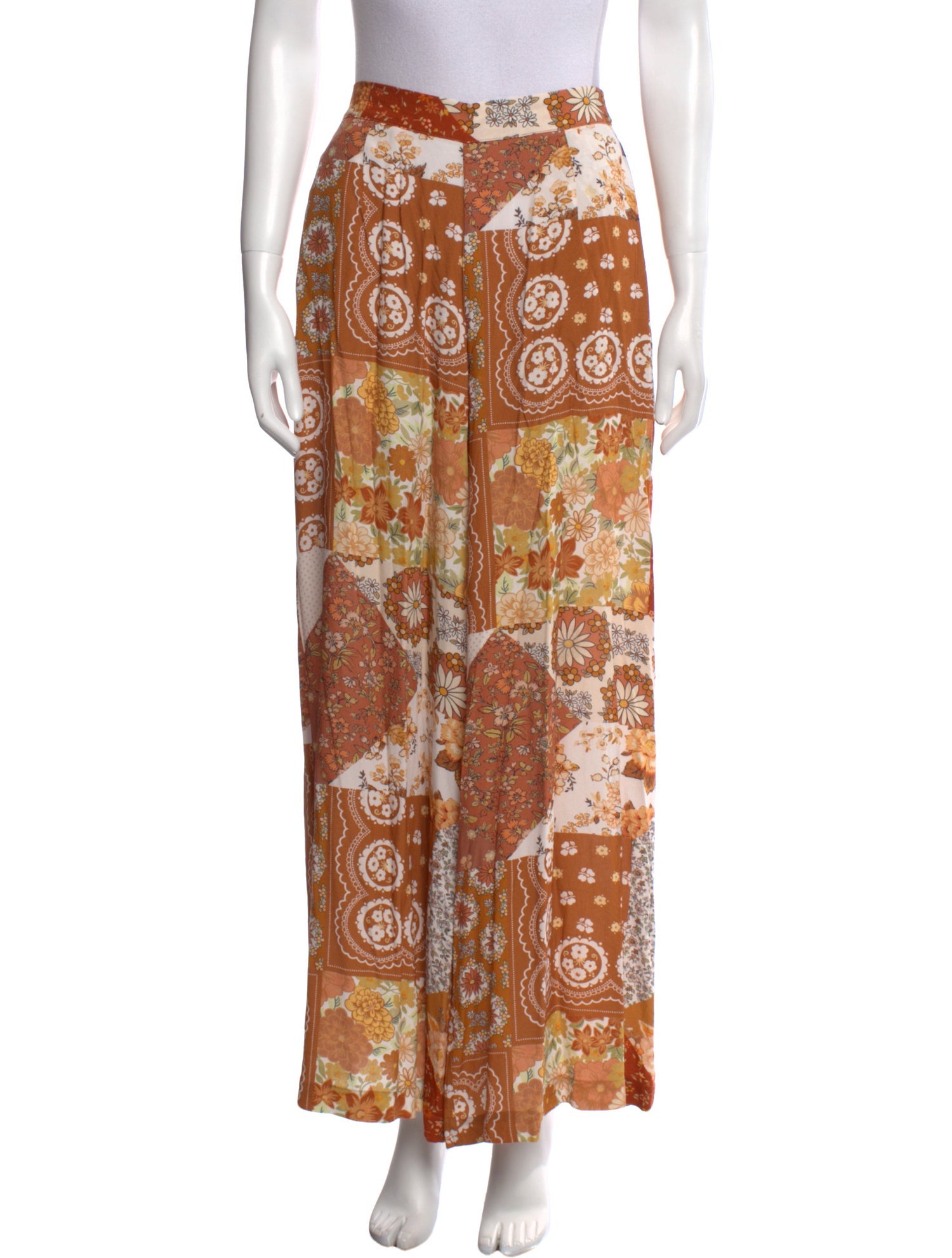 Spell Printed Wide Leg Pants