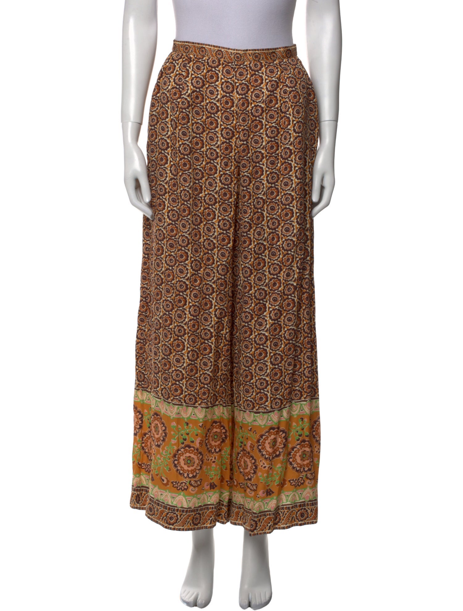Spell Printed Wide Leg Pants