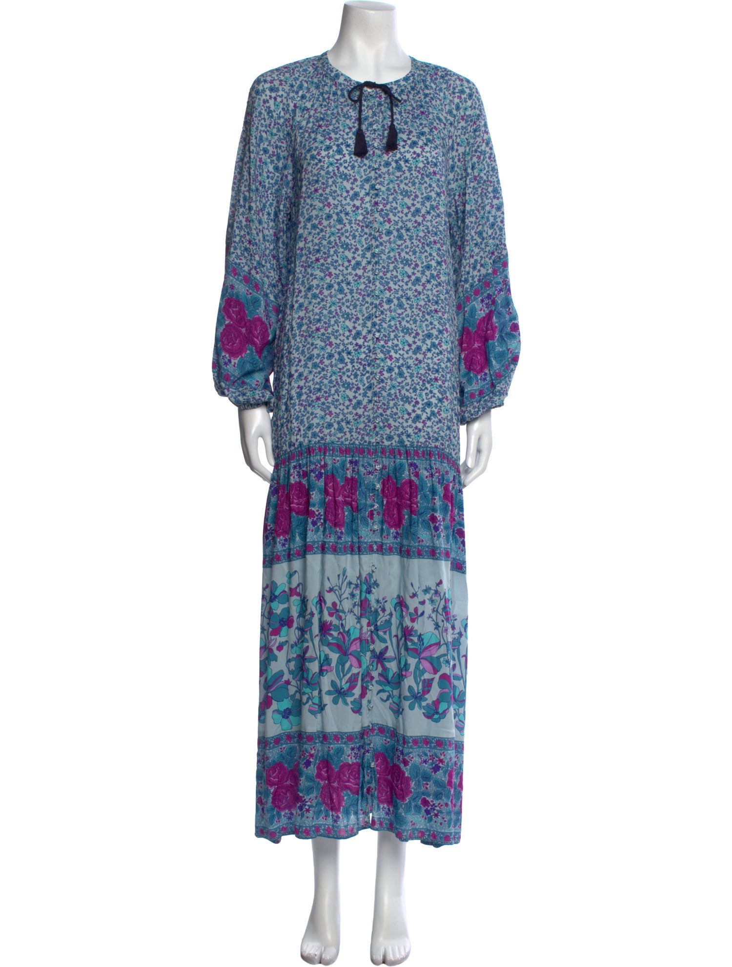 Spell Floral Print Long Dress w/ Tags