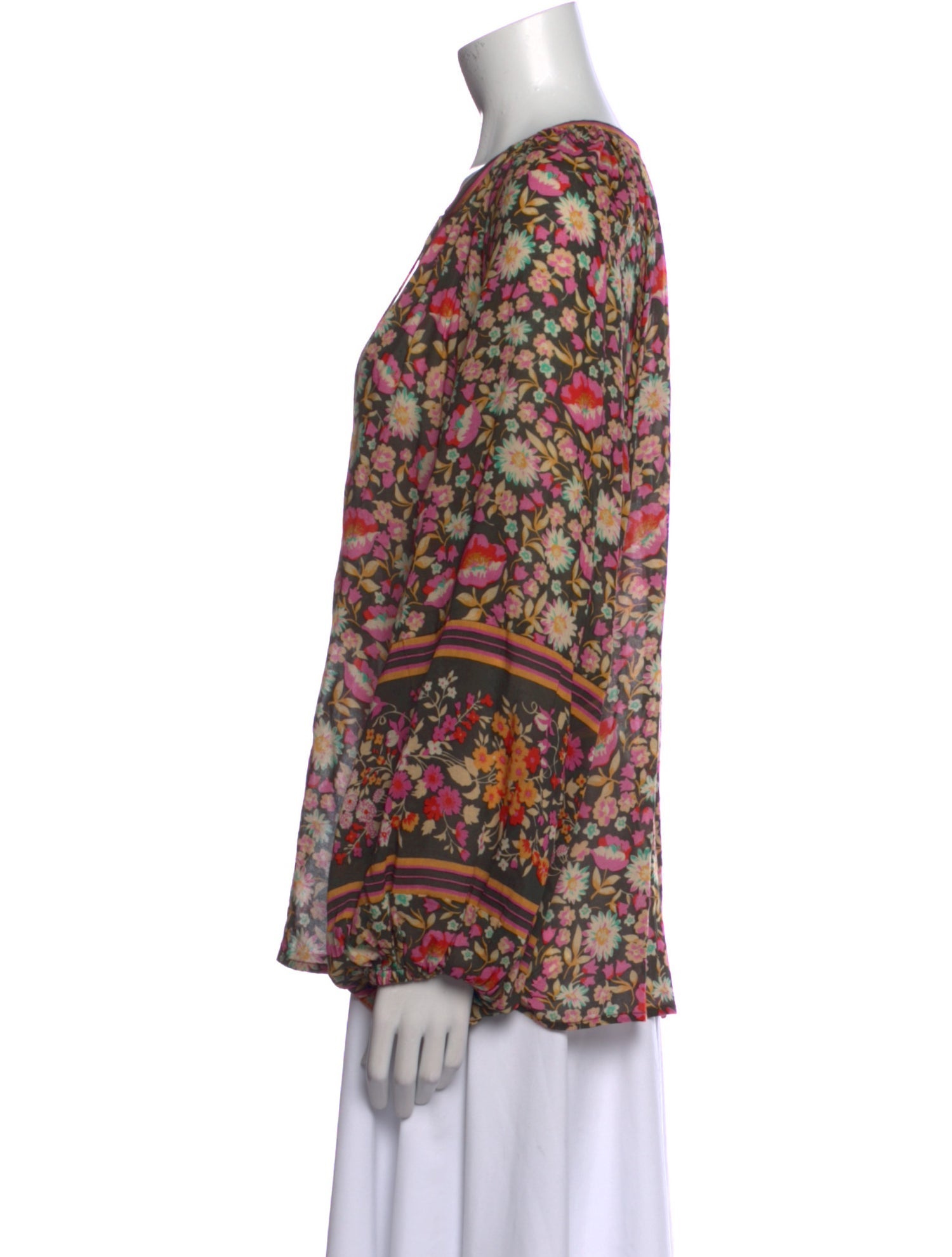 Spell Floral Print V-Neck Blouse