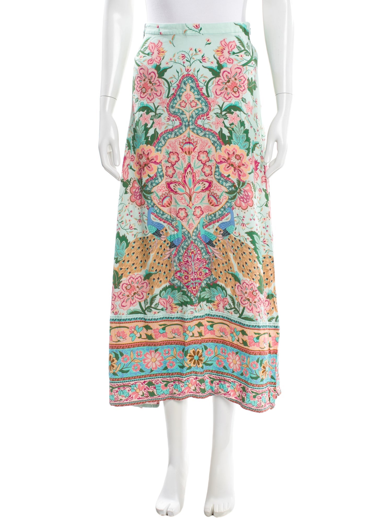 Spell Printed Midi Length Skirt