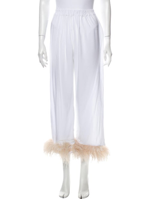 Sleeper Feather Trim Pajamas White