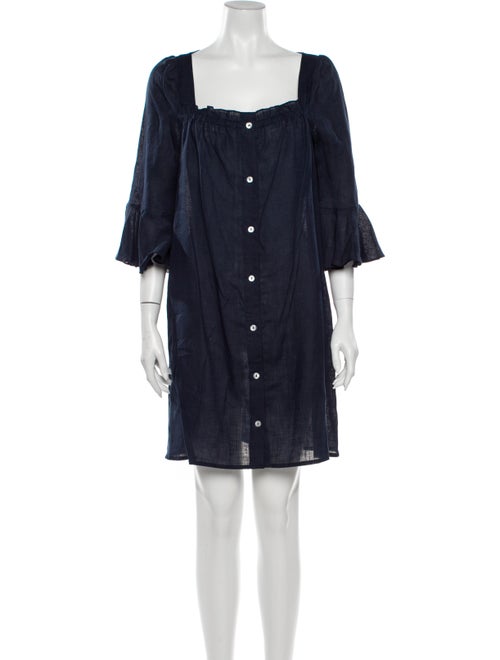 Sleeper Linen Mini Dress Blue