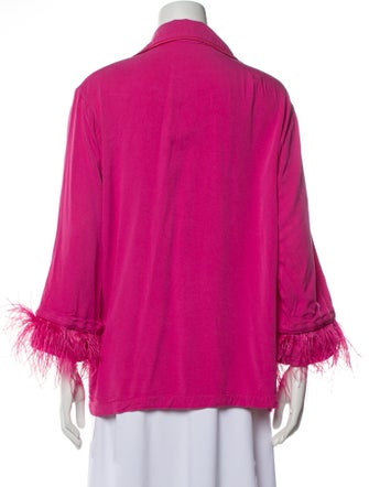 Sleeper Feather Trim Pajamas