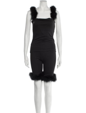 Sleeper Feather Trim Lounge Set